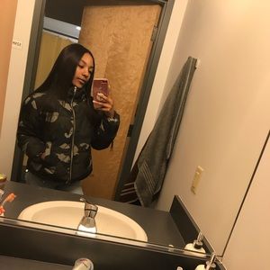 army fatigue bubble coat